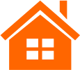 Attic Services House Icon Orange