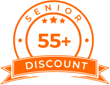 55+ Senior Discount Emblem